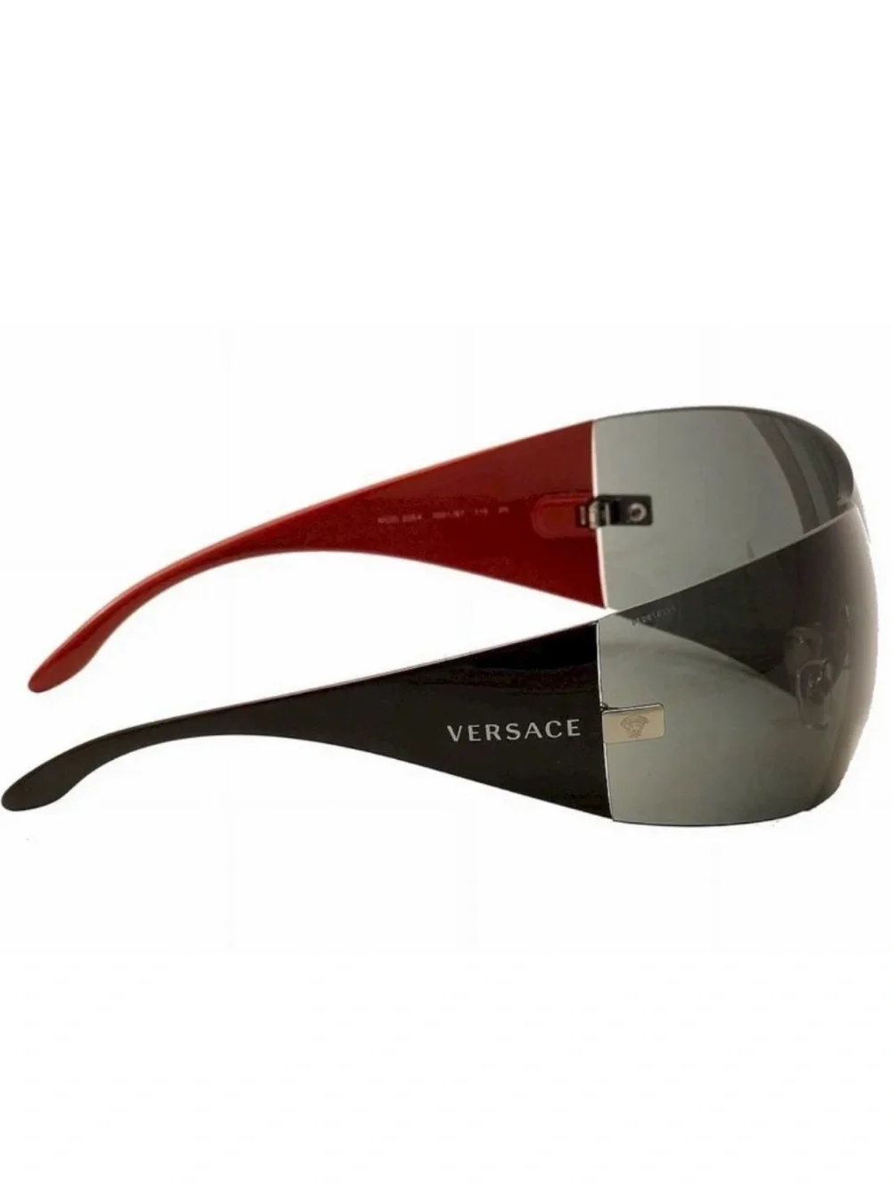 New Versace VE2054 100187 Oversized Shield Sunglasses in Black Authentic